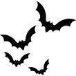 Four flying bats - ambiance-sticker.com